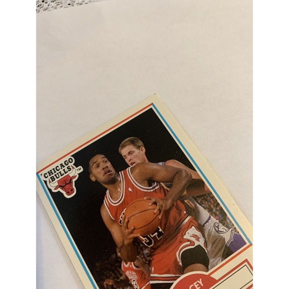 Stacey King 1990 Fleer FWD Chicago Bulls Card #27 Rare OFF CENTER+ERROR NM💎☄️ - Picture 11 of 12